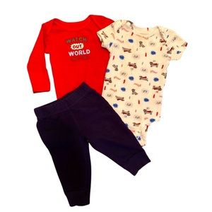 Carter’s Watch Out World 3 Piece Set 6M